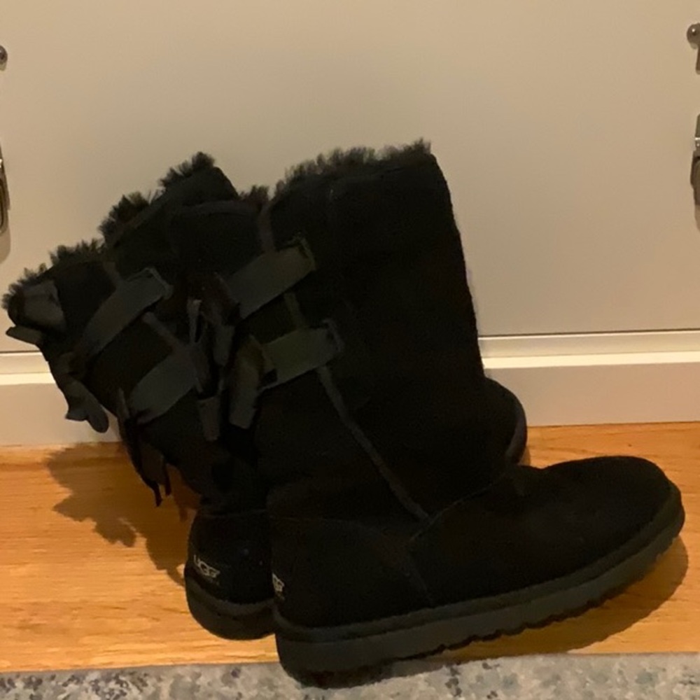 UGG BAILEY Bow Back Black Winter Boots